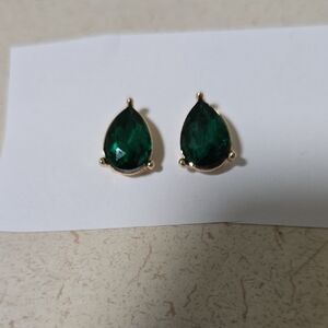 Elegant Green Teardrop Earrings
